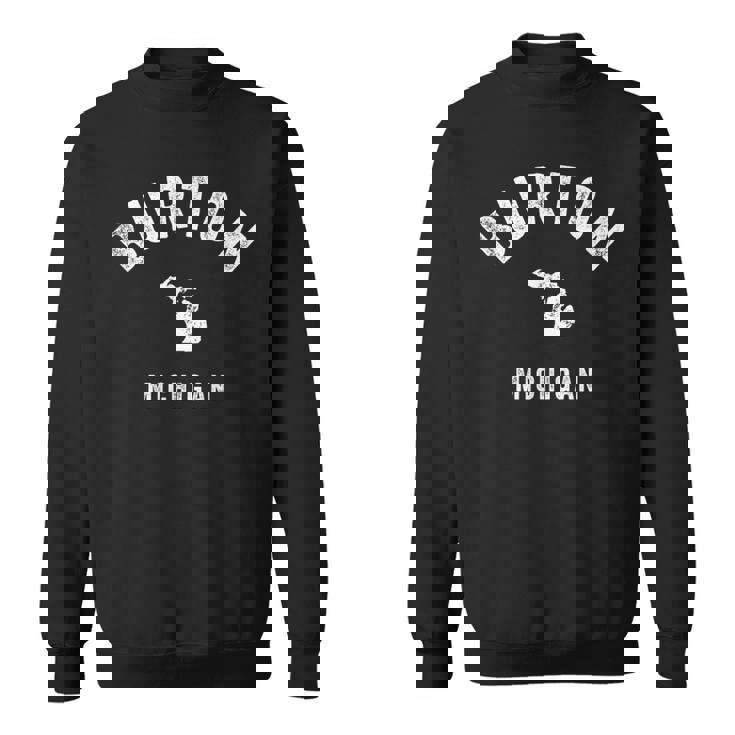 Burton Michigan Miintage 70S アスレチックスポーツデザイン スウェットシャツ