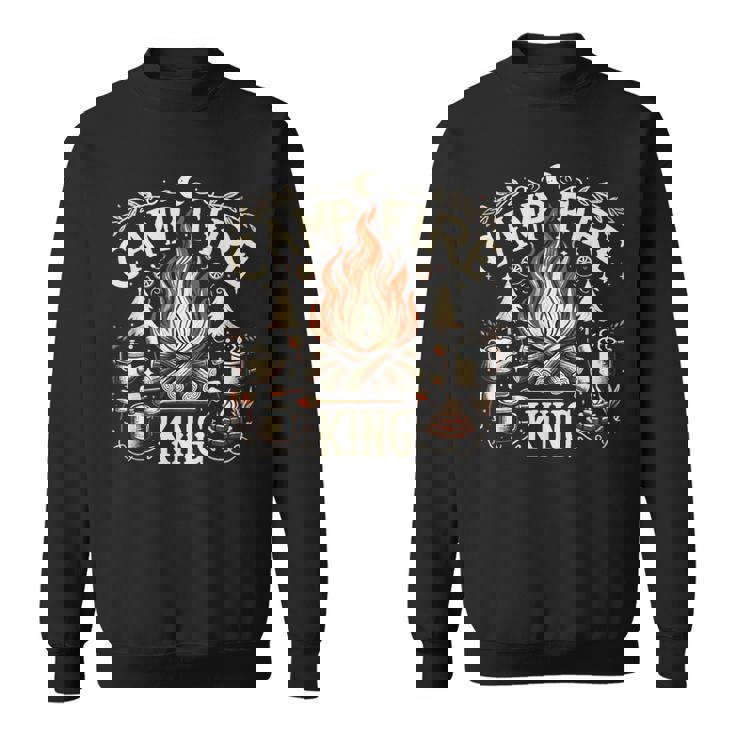 Campfire King おもしろキャンプギフト 焚き火 スウェットシャツ