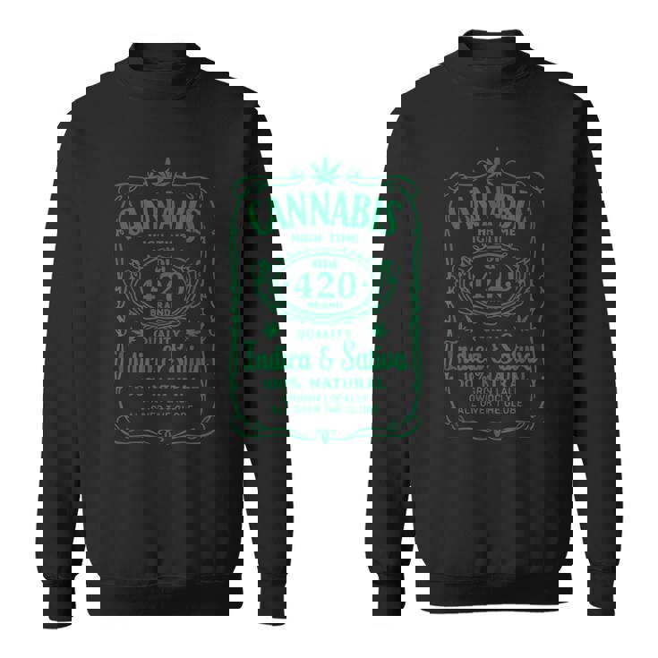 Cannabis High Time Old 420品質インディカ&サティバウィードtシャツ スウェットシャツ
