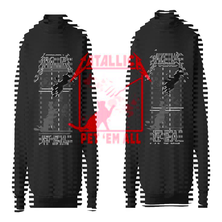 Catallica Pet 'Em All ファニーキャットtシャツ スウェットシャツ