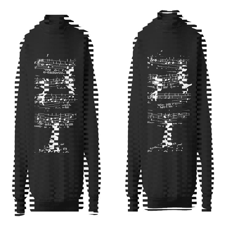 Cats Kittens ベートーヴェン第9番 交響曲 クラシック 楽譜 スウェットシャツ