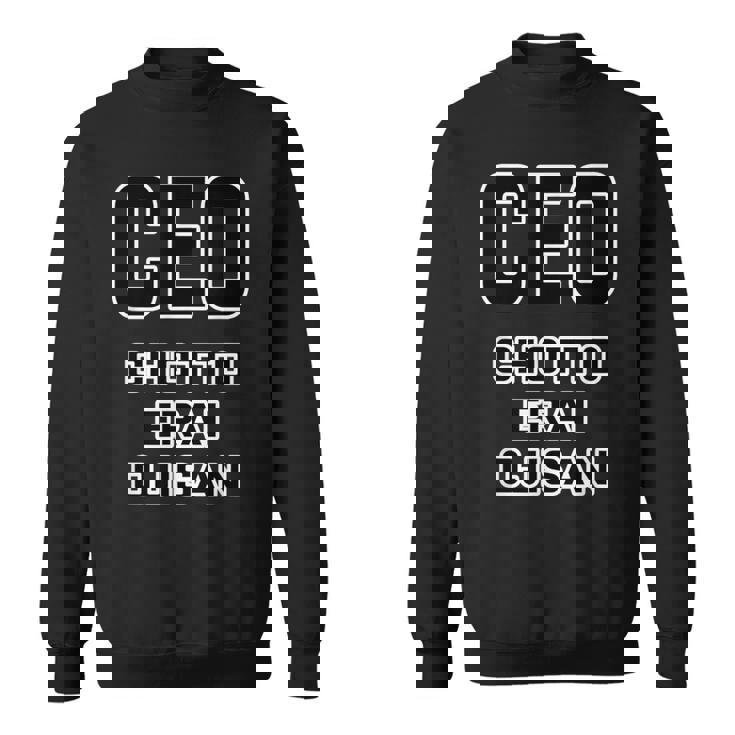 Ceo《Chotto Erai Ojisan ちょっとえらい おじさん》最高経営責任者【変なtシャツ屋さん】英語 面白い スウェットシャツ