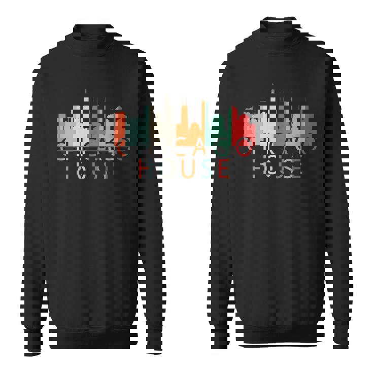 Chicago House Music レトロ ヴィンテージ シャツ ラブ シカゴ スウェットシャツ