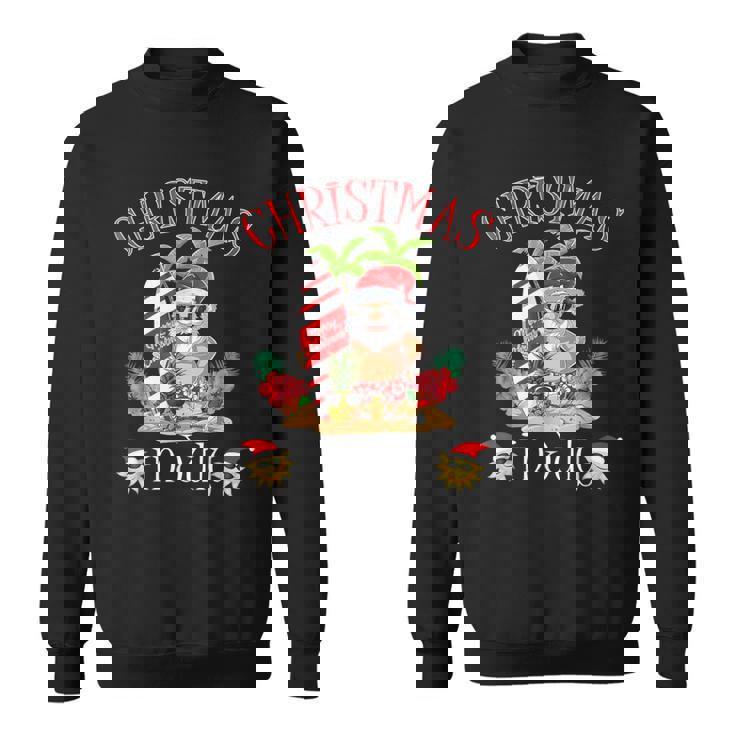 Christmas In July Santa Summer Beach Vacation Sweatshirt
