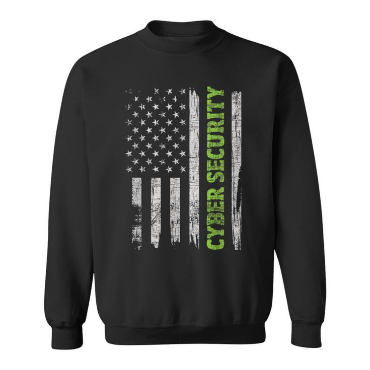Ciberseguridad Bandera De EeUu Ingeniero Informático Programador Hacker Camisa de entrenamiento