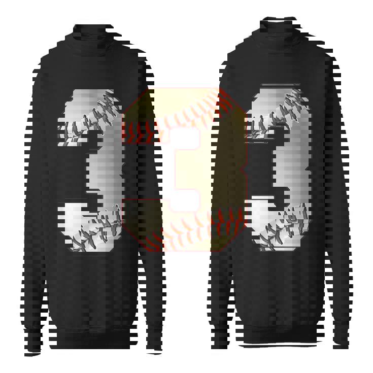 Cool 3 3番 数字 バースデーパーティー 3番目 野球 誕生日 スウェットシャツ