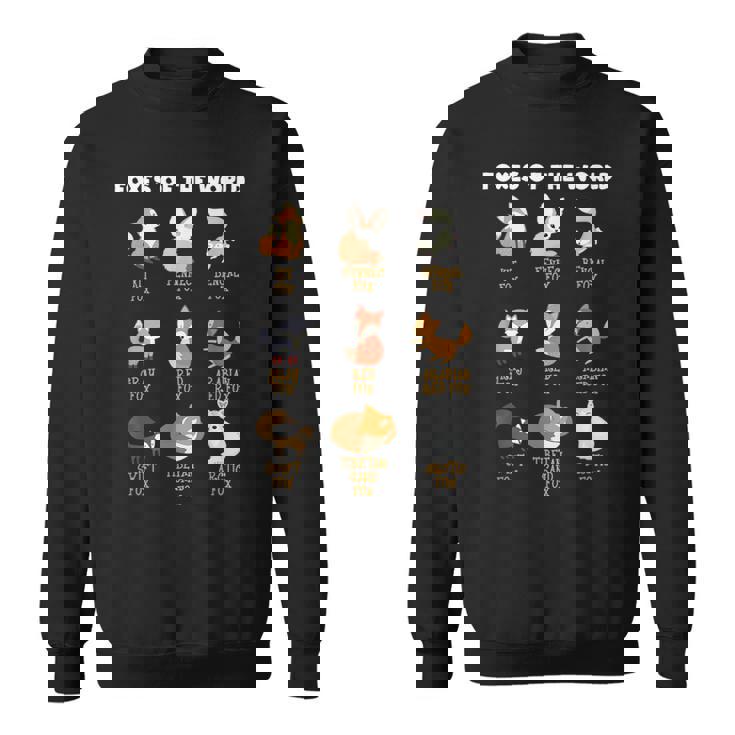 Cool Foxes Of The Worldかわいいキツネ動物愛好家ギフト スウェットシャツ