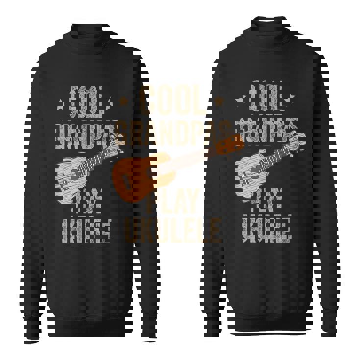 Cool Grandpas Play ウクレレ ウクレレ ミュージックギター スウェットシャツ