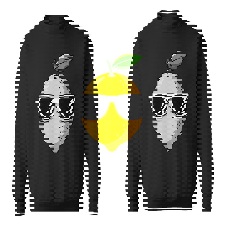 Cool Lemon Fruit Sunglasses Summer Citrus Vibes Sweatshirt