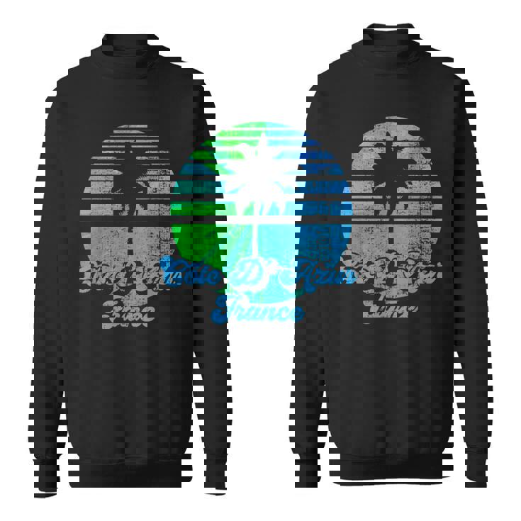 Cote D'azur Palmier Coucher Deoleil Bleuarcelle Sweater e