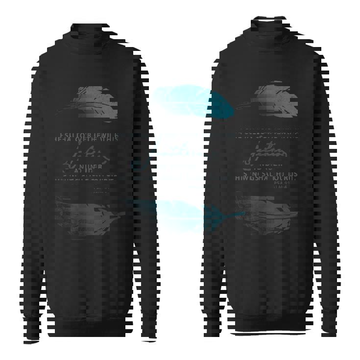 Cover With His Feathers Psalm 91 Kjv 聖書の言葉 スウェットシャツ