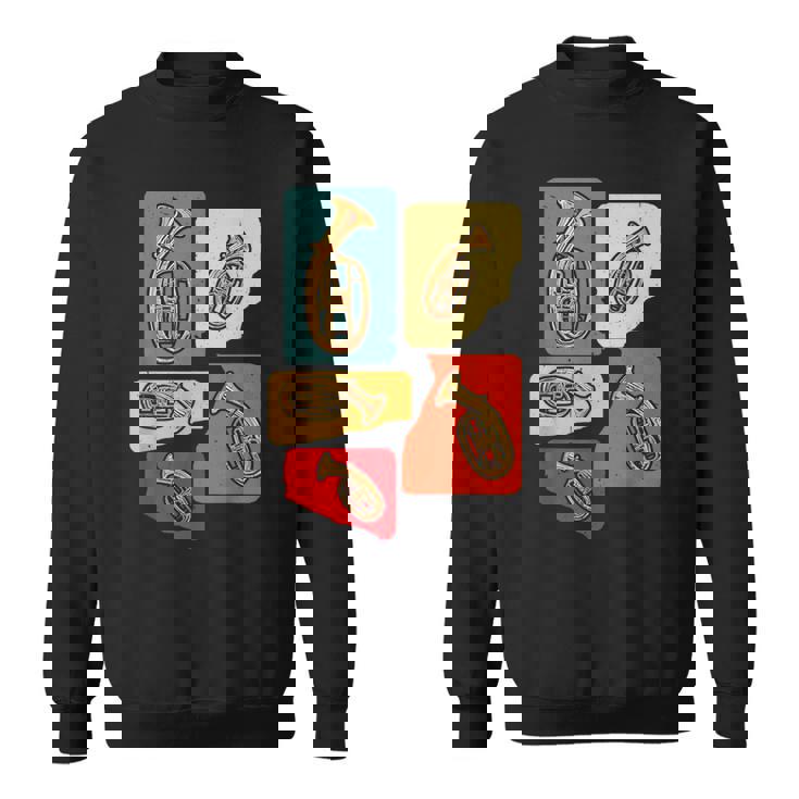 Creative Tenor Horn ビンテージ レトロ アートワーク テナーホルン奏者 スウェットシャツ