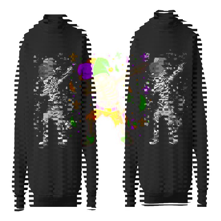 Dabbing スケルトン マルディグラ キッズ ボーイズ スウェットシャツ