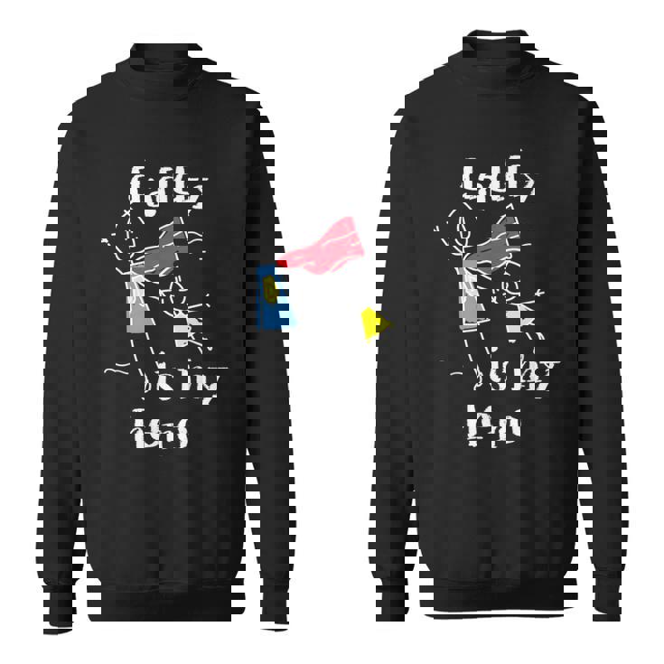 Daddy Is My Herouper Dad 手描き スウェットシャツ