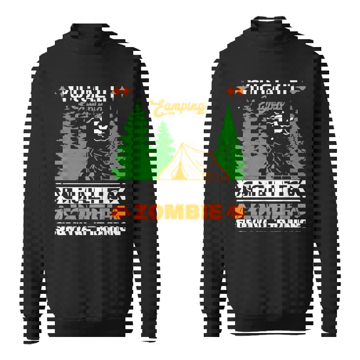Divertido Zombie Apocalipsis Campingupervivencia Entrenamiento Humor Camisa de entrenamiento