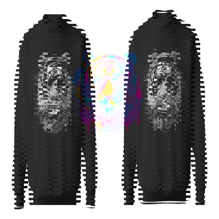 Dj Tiger ミュージックヘッドフォン 音楽プロデューサー ハウス ビートメーカー スウェットシャツ