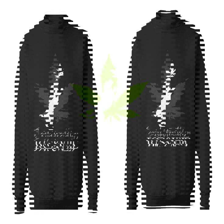 Dog And Weed ファニーマリファナtシャツ スウェットシャツ