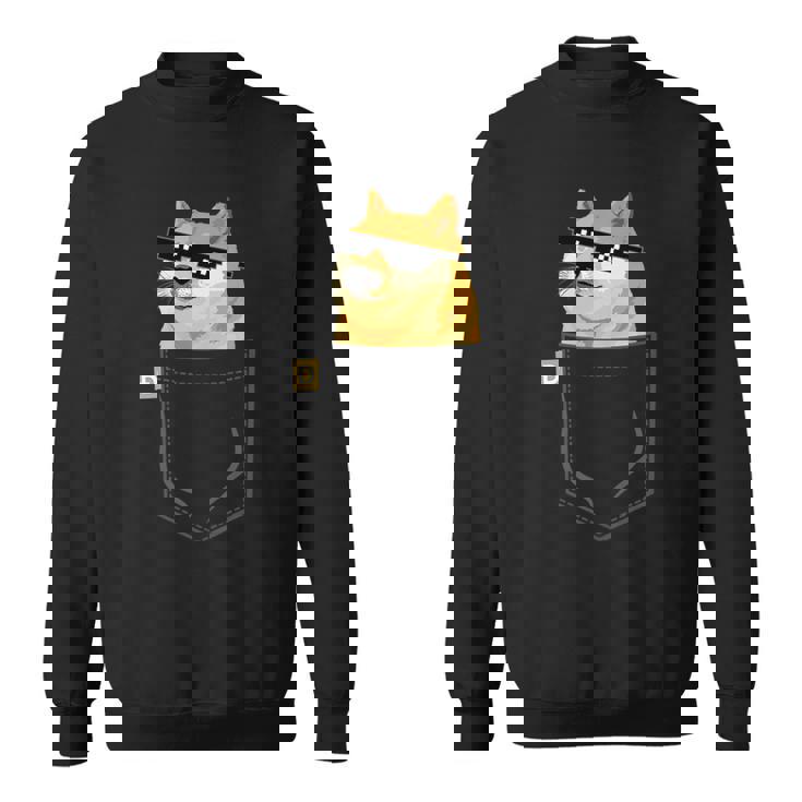 Doge コインロゴシャツ フェイクポケットシャツ Dogecoin To The Moon スウェットシャツ