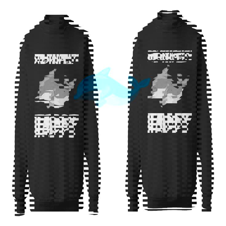 Dolphinately Happy ドルフィンズ イルカ 哺乳類 海 Dolphin ドルフィン スウェットシャツ