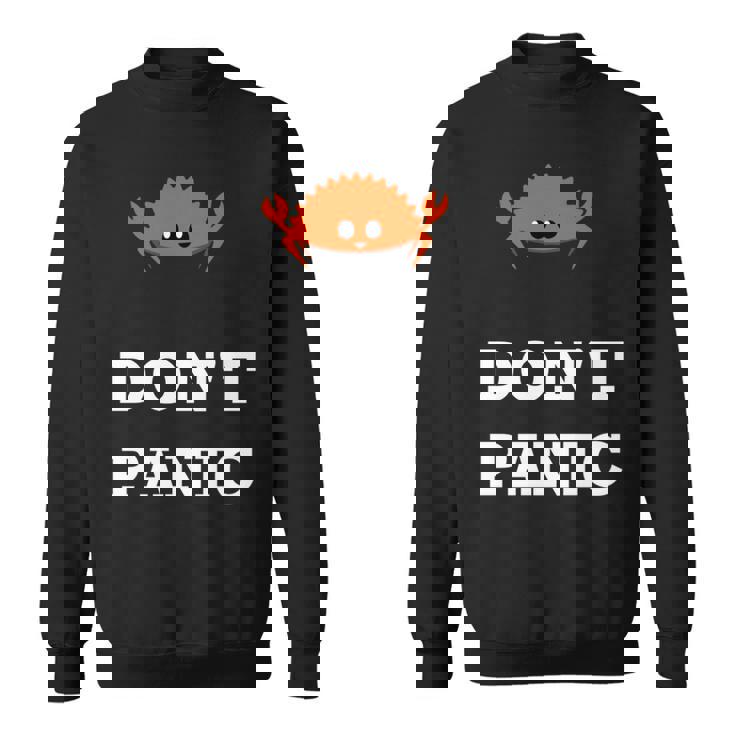 Don't Panic Rustacean Ferris The Crab Rustプログラミング 長袖tシャツ スウェットシャツ
