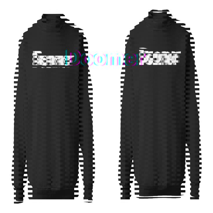 Doomer シャツ グリッチ レトロ スウェットシャツ