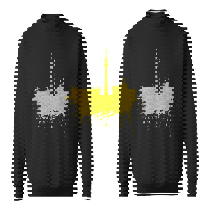 Dortmundkyline ドルトムントのスカイライン 黄色い絵 ドルトムント好きにはたまらないファンアート スウェットシャツ