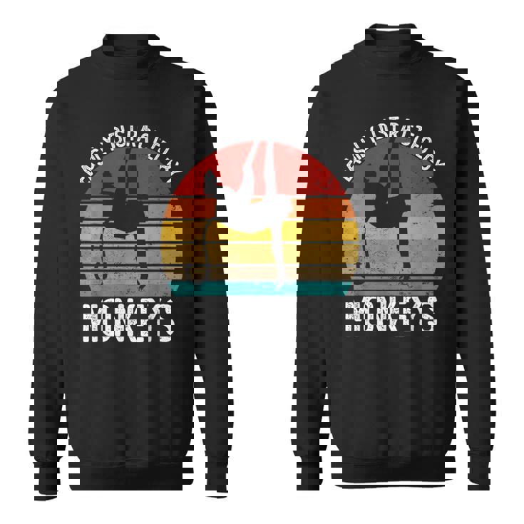 Easy Distracted By Monkeys シャツ ビンテージモンキー スウェットシャツ