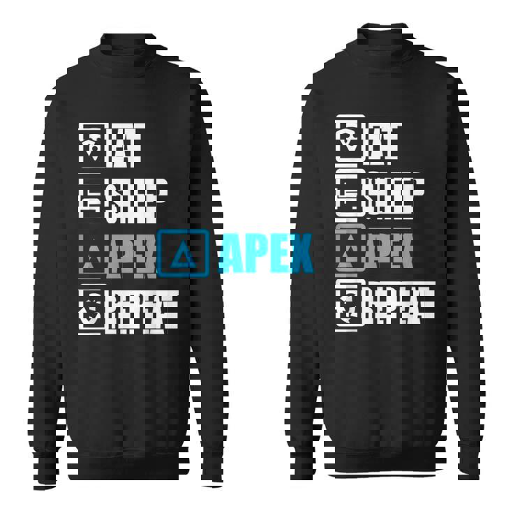 Eatleep Apex リピートシャツ 面白いモチベーションギフト スウェットシャツ