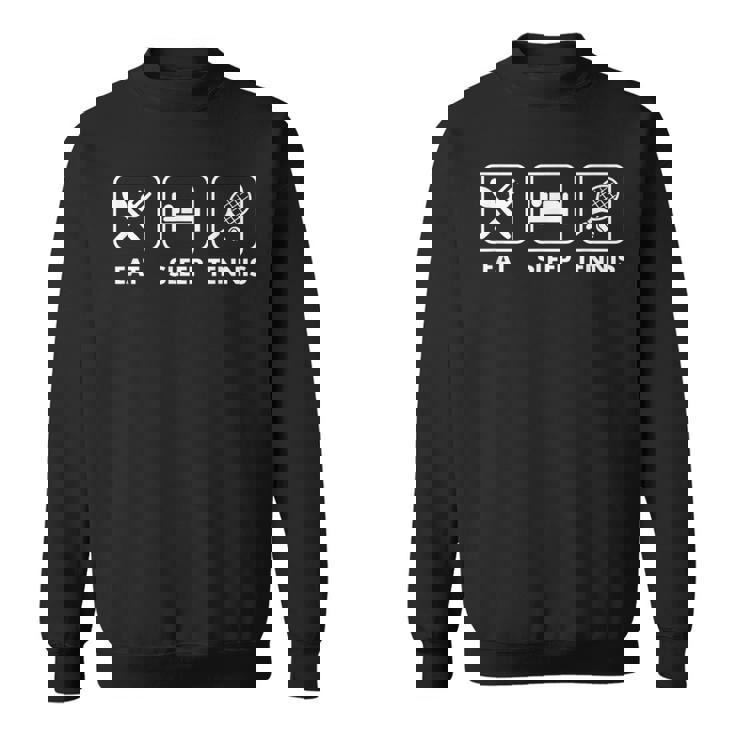 Eatleep Tennis おもしろレトロテニスプレーヤー クリスマスギフト スウェットシャツ