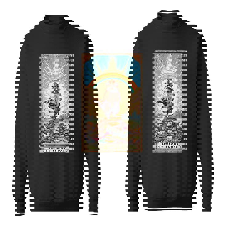 The Emperor 面白いアライグマ タロットカード ミスティックアライグマ スウェットシャツ