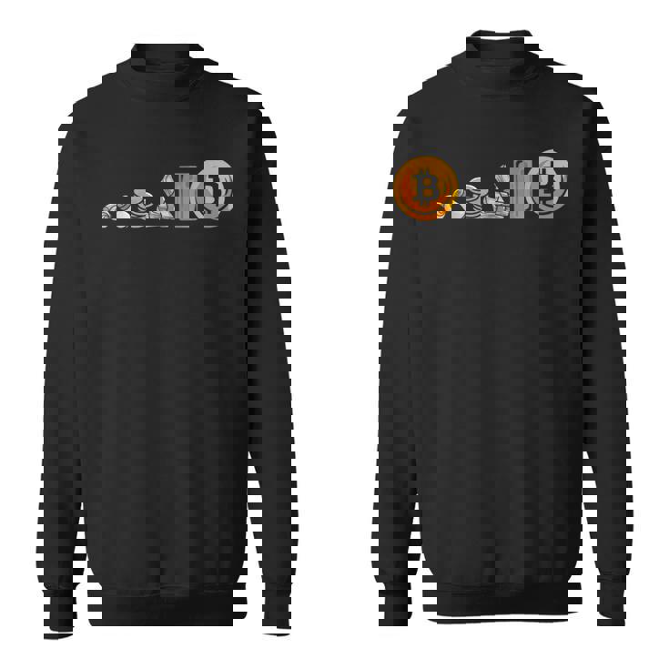 Evolution Of Money お金の進化 ビットコインプランb 暗号通貨btc ホドル スウェットシャツ