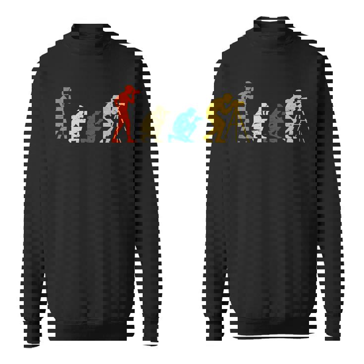 Evolution フォトグラファー カメラ 進歩 歴史 レトロ レンズ スウェットシャツ