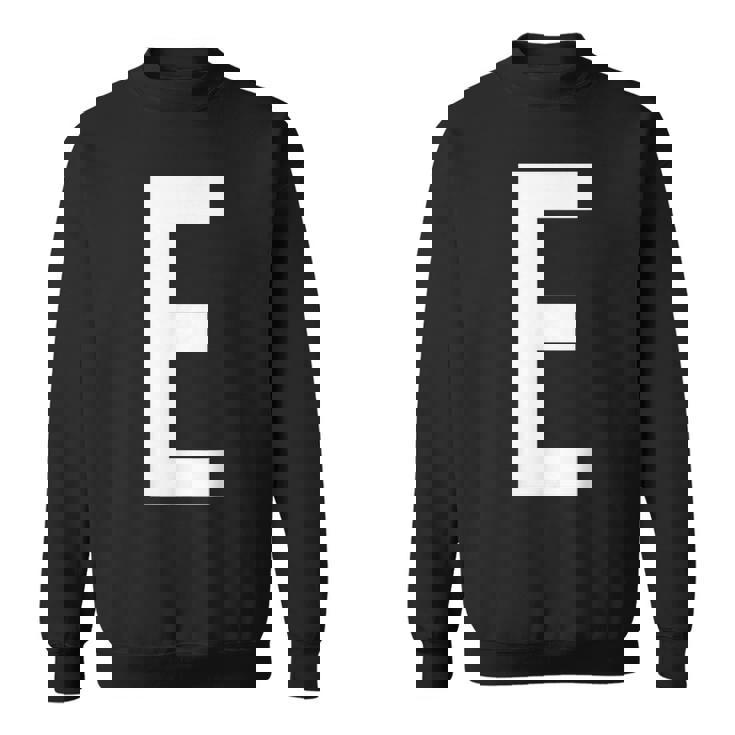 E字アルファベット モノグラム イニシャル スウェットシャツ