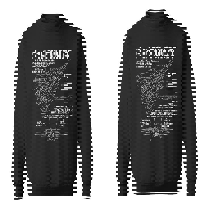 F-14 Tomcat 戦闘機 ジェット仕様 軍用飛行機 F14 Tomcat スウェットシャツ