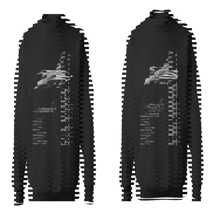F-16 バイパー ファイティング ファルコン ジェット戦闘機仕様 スウェットシャツ