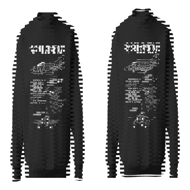 F-4 ファントム 戦闘機 ジェット仕様 軍用飛行機 F4 ファントム スウェットシャツ