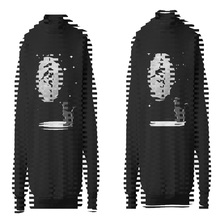 Fly Aerial ヨガハンモックシルク 星と月 猫 猫好き スウェットシャツ