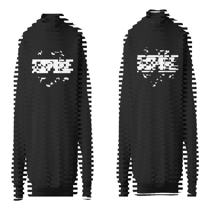 Fly High & Be Aspire Quotes Wise Advise Illustration Graphic スウェットシャツ