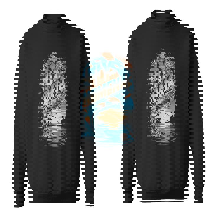 Fly-Nomenal 釣り竿とルアーグラフィック スウェットシャツ