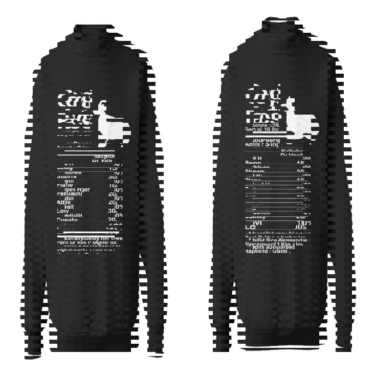 Corgi Facts 栄養ギフト カーディガン ペンブローク スウェットシャツ