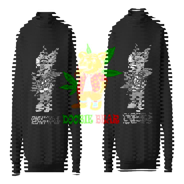 Doobie Bear 大麻の葉 雑草愛好家 マリファナギフト スウェットシャツ