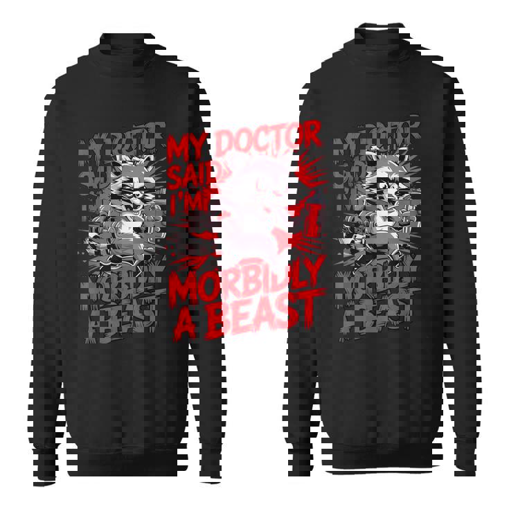 Gym Workout Racoon Muscle スウェットシャツ