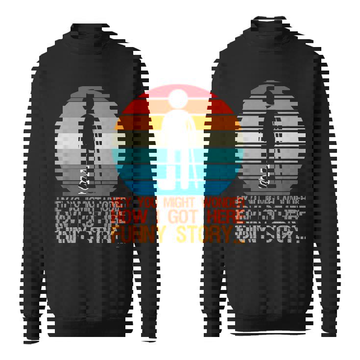 Recovery Broken Leg Get Well 衣装 怪我 足 足首 スウェットシャツ