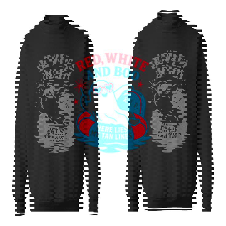 Summerween Red White And Boo 4Th Of July Matching Sweatshirt