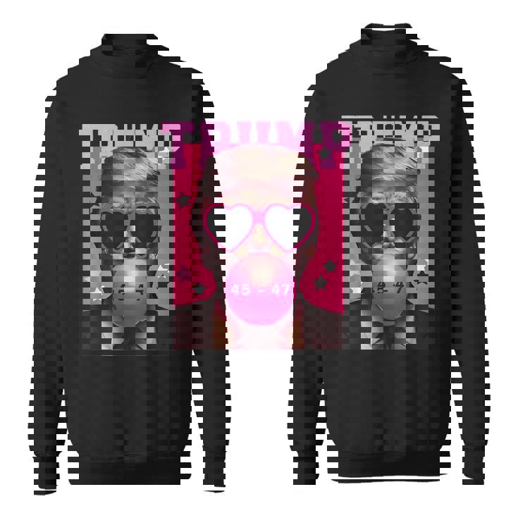 Trump 2024 メガネ&バブルガム ピンク スウェットシャツ