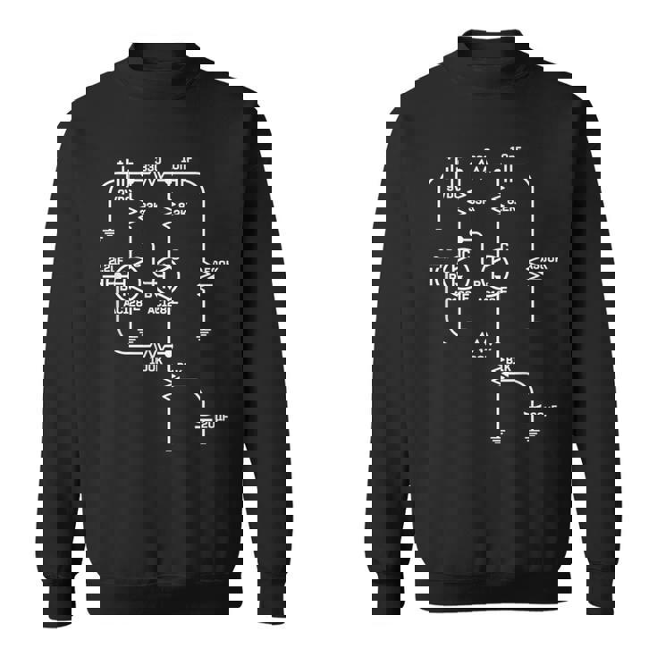 Fuzz Pedal スケマティック回路 ハンドワイヤー ミュージシャン ギフト スウェットシャツ