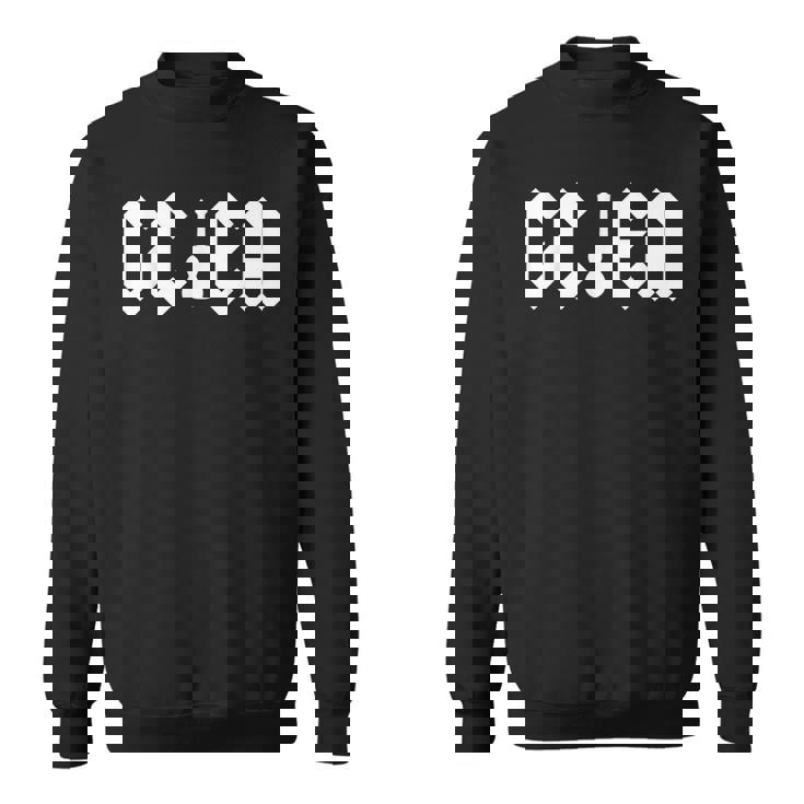 Gcea チューニング – ハードロッキングウクレレプレーヤーのためのホワイトデザイン スウェットシャツ