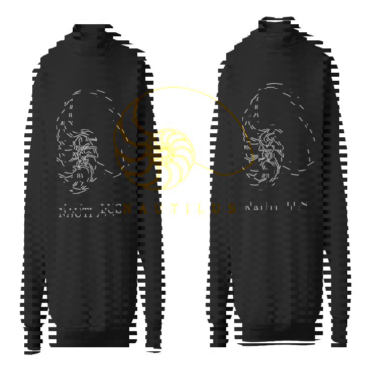 Golden Nautilus シェルtシャツ 海洋自然愛好家向け スウェットシャツ