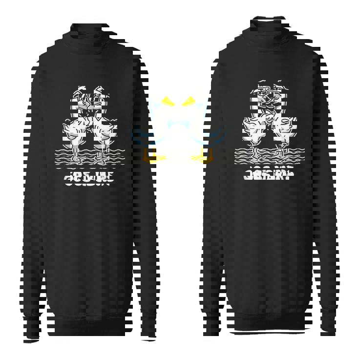 Goose Bumps ユーモラスなことわざ ガチョウの愚かな拳バンプ しゃれ スウェットシャツ