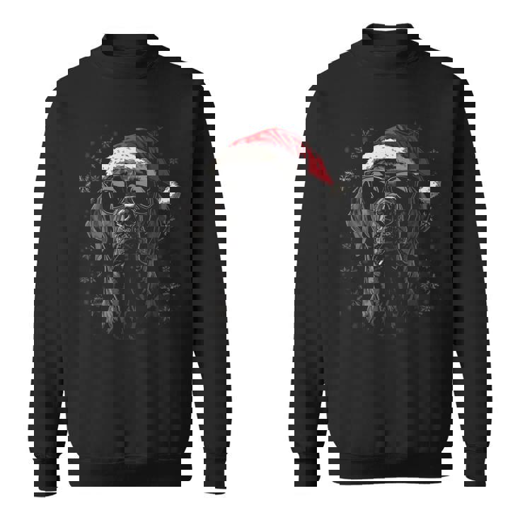 Great Dane サンタハット 面白い かわいい 犬 ママ お父さん クリスマス スウェットシャツ